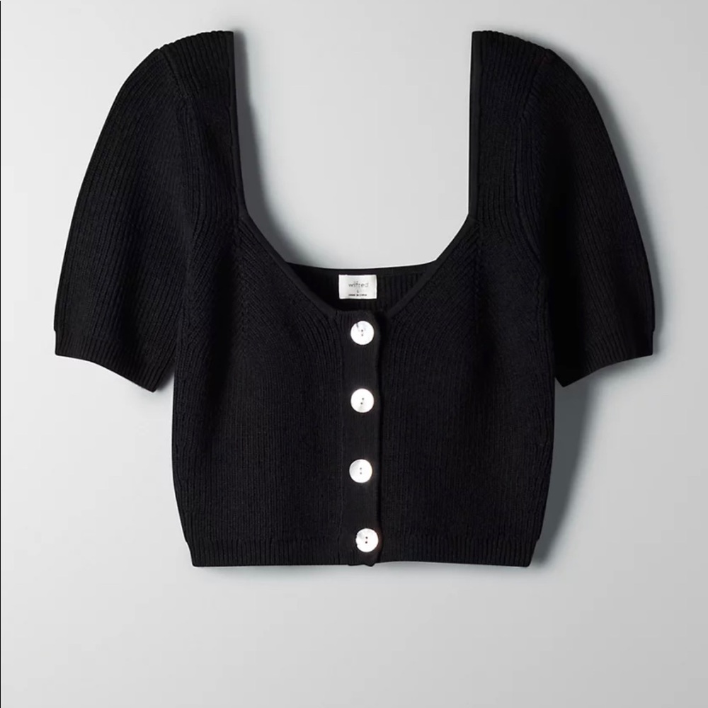 NWT Aritzia black knit top XS